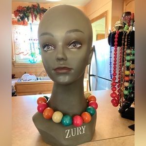 Hey Ladie’s/Men! Bubblegum Balls Wood Choker🧡💙❤💚